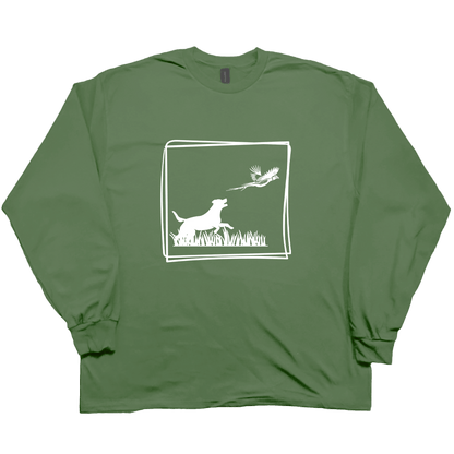 Pheasant Flush Adult Long Sleeve Tee - Muddy Boots Clothing - Long Sleeve Tee