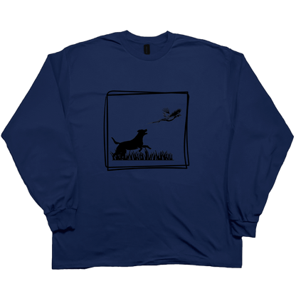Pheasant Flush Adult Long Sleeve Tee - Muddy Boots Clothing - Long Sleeve Tee