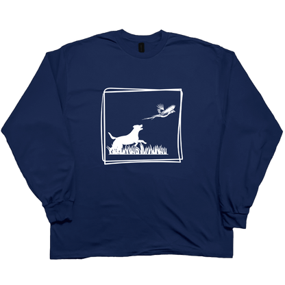 Pheasant Flush Adult Long Sleeve Tee - Muddy Boots Clothing - Long Sleeve Tee