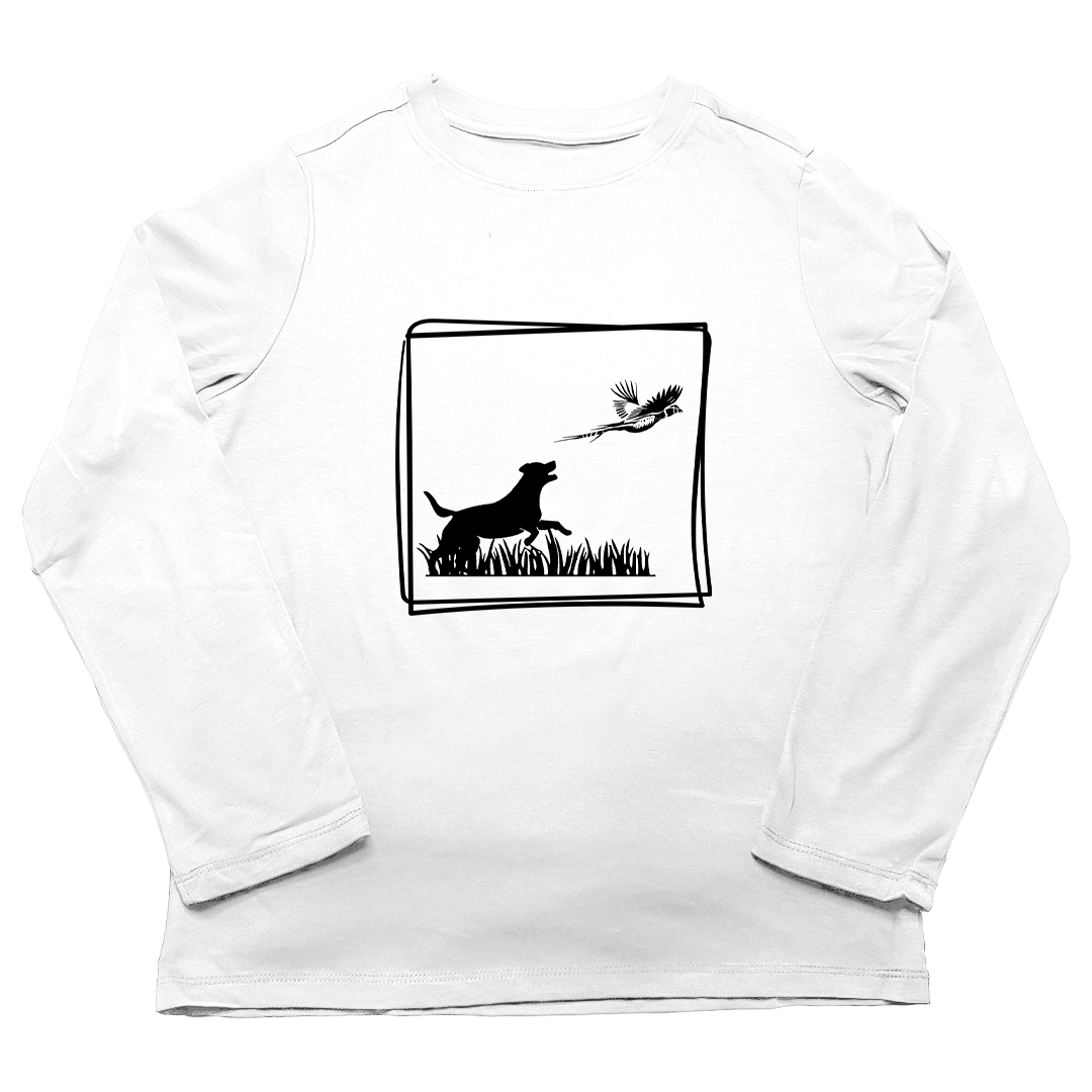 Pheasant Flush Adult Long Sleeve Tee - Muddy Boots Clothing - Long Sleeve Tee