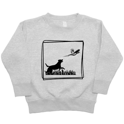 Pheasant Flush Kids Crew Neck Sweatshirt - Muddy Boots Clothing - Crew Neck Sweatshirt