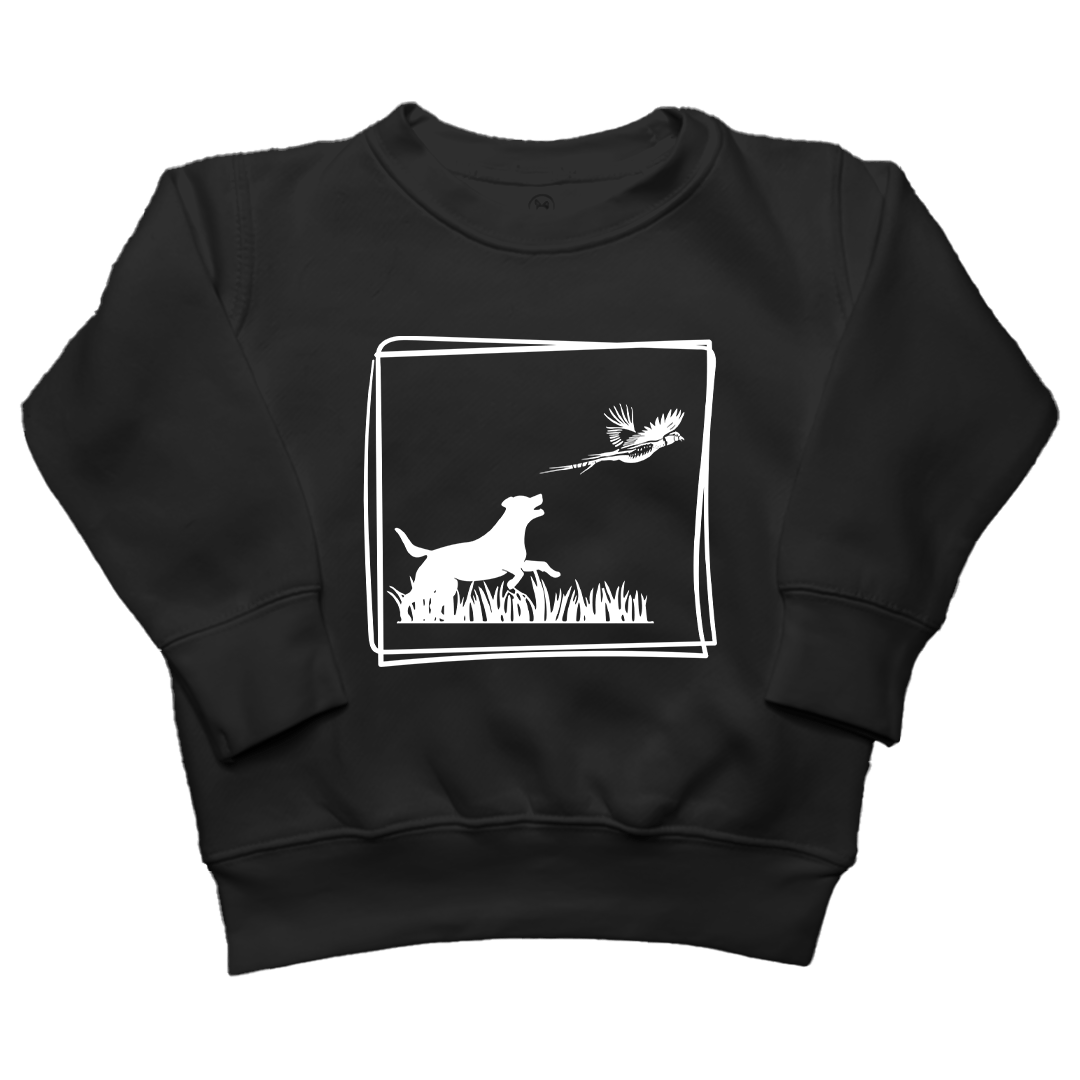 Pheasant Flush Kids Crew Neck Sweatshirt - Muddy Boots Clothing - Crew Neck Sweatshirt