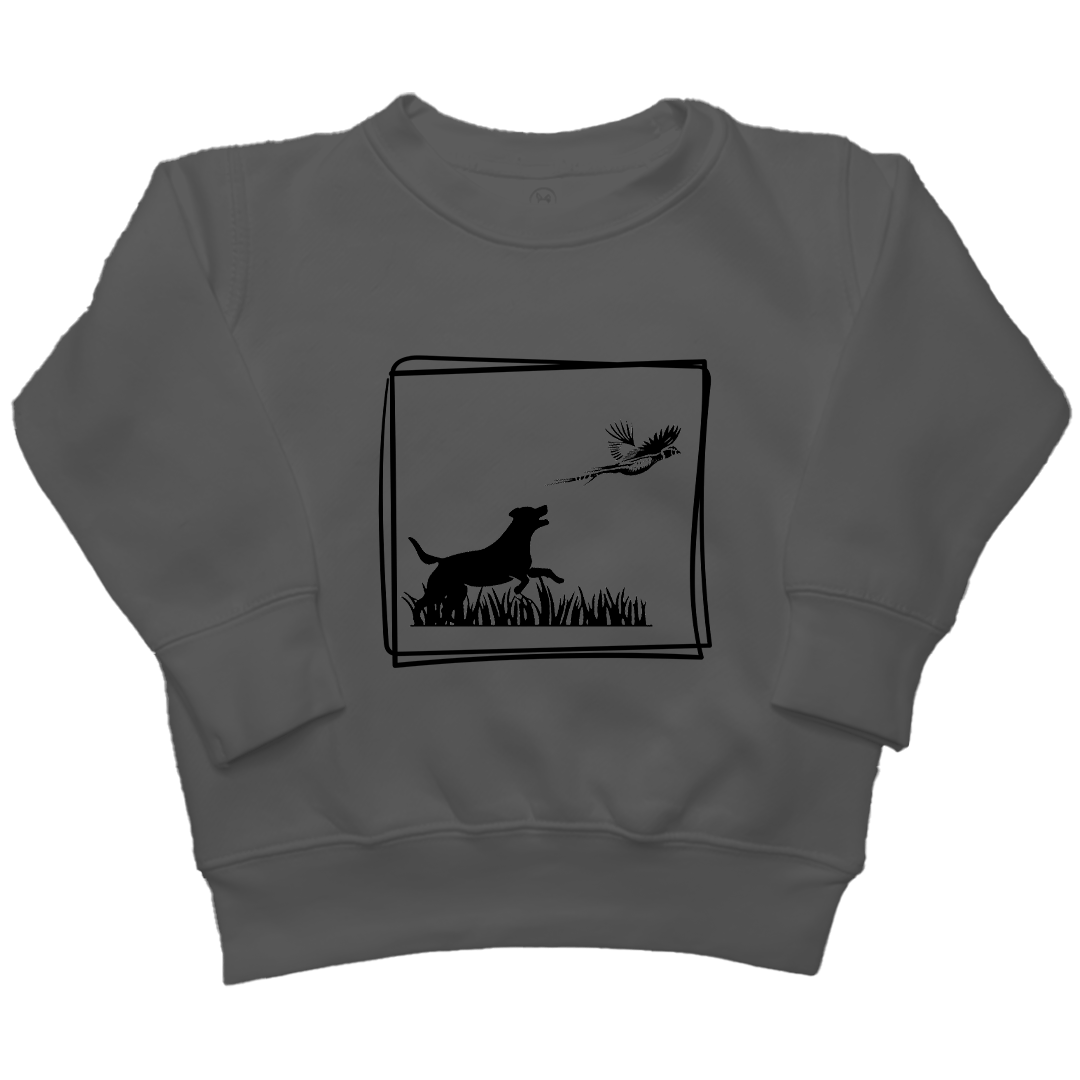 Pheasant Flush Kids Crew Neck Sweatshirt - Muddy Boots Clothing - Crew Neck Sweatshirt