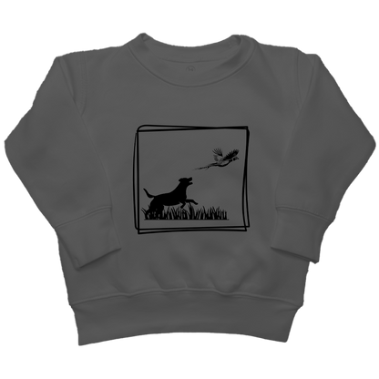 Pheasant Flush Kids Crew Neck Sweatshirt - Muddy Boots Clothing - Crew Neck Sweatshirt