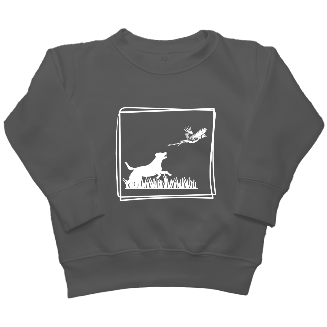 Pheasant Flush Kids Crew Neck Sweatshirt - Muddy Boots Clothing - Crew Neck Sweatshirt