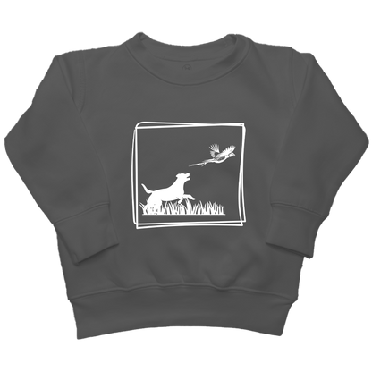 Pheasant Flush Kids Crew Neck Sweatshirt - Muddy Boots Clothing - Crew Neck Sweatshirt