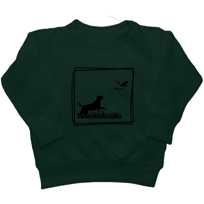 Pheasant Flush Kids Crew Neck Sweatshirt - Muddy Boots Clothing - Crew Neck Sweatshirt
