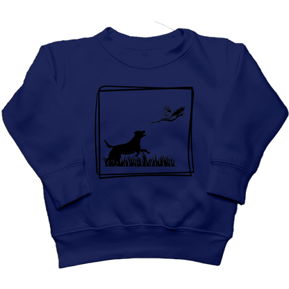 Pheasant Flush Kids Crew Neck Sweatshirt - Muddy Boots Clothing - Crew Neck Sweatshirt