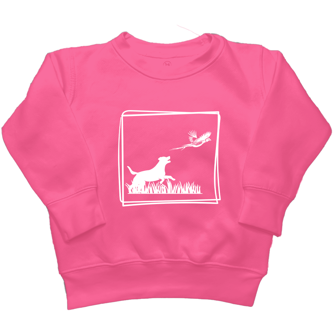 Pheasant Flush Kids Crew Neck Sweatshirt - Muddy Boots Clothing - Crew Neck Sweatshirt