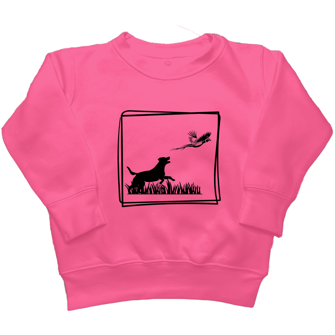 Pheasant Flush Kids Crew Neck Sweatshirt - Muddy Boots Clothing - Crew Neck Sweatshirt