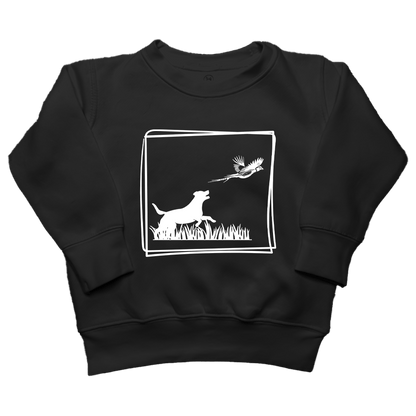Pheasant Flush Toddler Crew Neck Sweatshirt - Muddy Boots Clothing - Crew Neck Sweatshirt