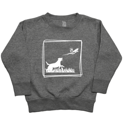 Pheasant Flush Toddler Crew Neck Sweatshirt - Muddy Boots Clothing - Crew Neck Sweatshirt