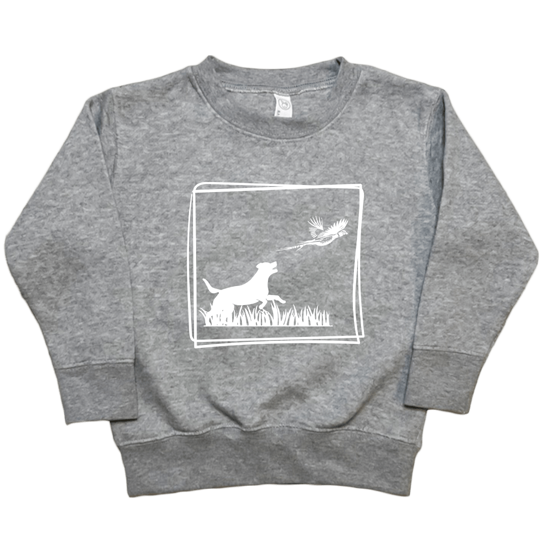 Pheasant Flush Toddler Crew Neck Sweatshirt - Muddy Boots Clothing - Crew Neck Sweatshirt