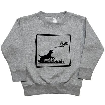 Pheasant Flush Toddler Crew Neck Sweatshirt - Muddy Boots Clothing - Crew Neck Sweatshirt