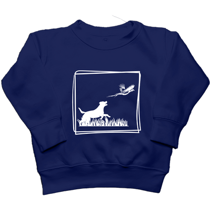 Pheasant Flush Toddler Crew Neck Sweatshirt - Muddy Boots Clothing - Crew Neck Sweatshirt