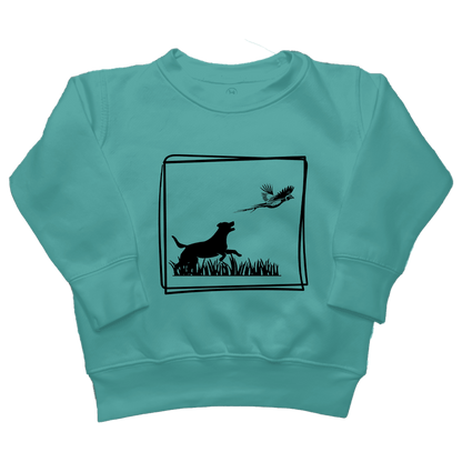 Pheasant Flush Toddler Crew Neck Sweatshirt - Muddy Boots Clothing - Crew Neck Sweatshirt