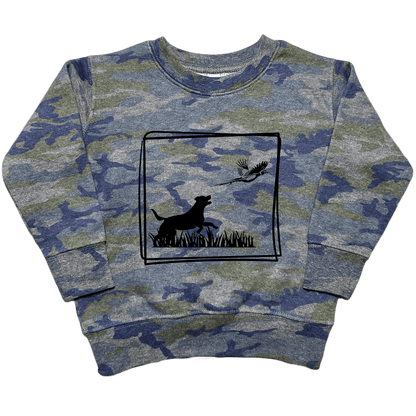 Pheasant Flush Toddler Crew Neck Sweatshirt - Muddy Boots Clothing - Crew Neck Sweatshirt