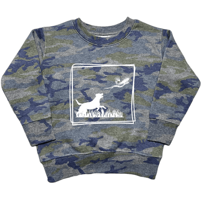 Pheasant Flush Toddler Crew Neck Sweatshirt - Muddy Boots Clothing - Crew Neck Sweatshirt
