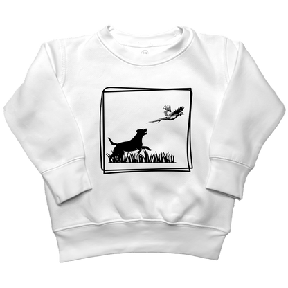 Pheasant Flush Toddler Crew Neck Sweatshirt - Muddy Boots Clothing - Crew Neck Sweatshirt