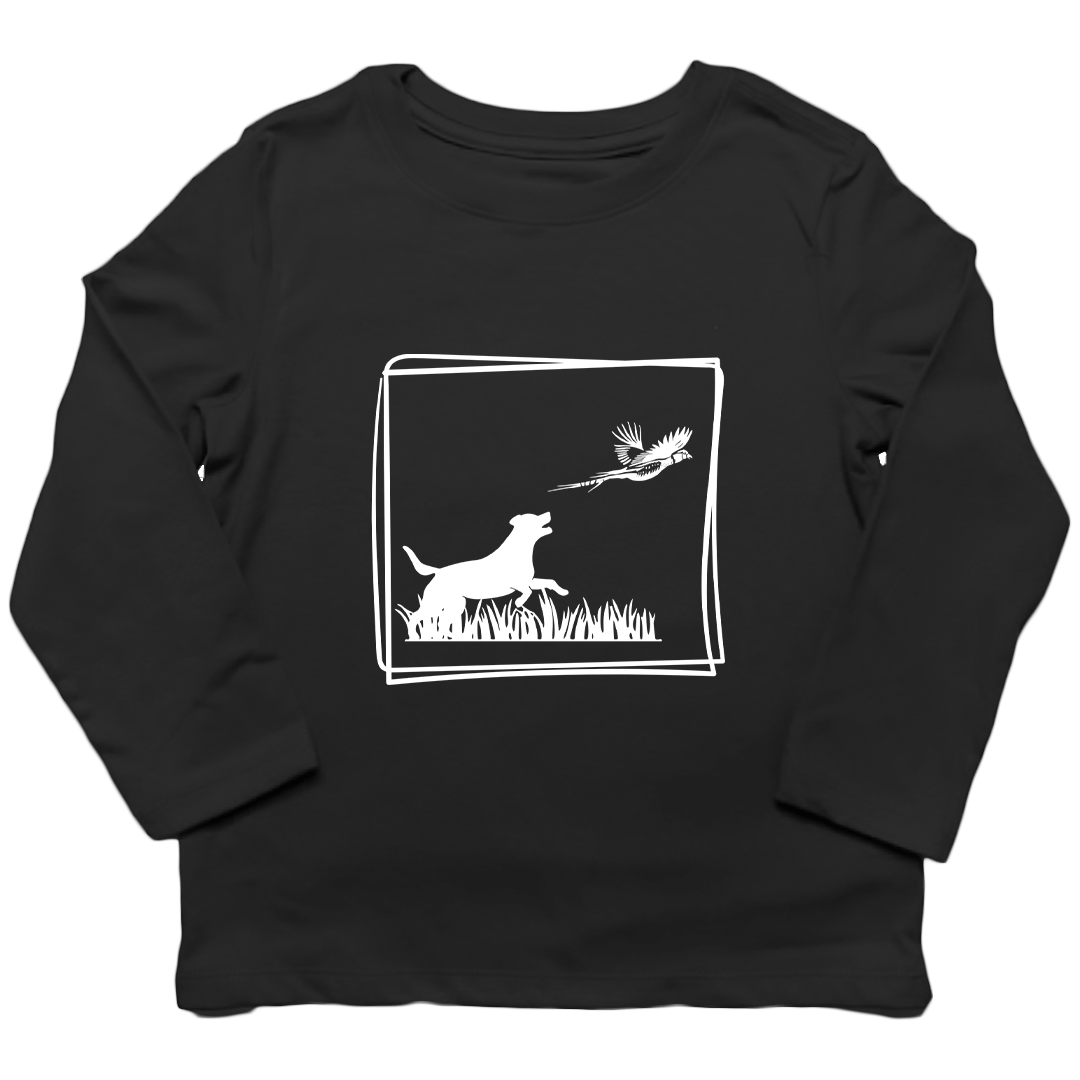 Pheasant Flush Toddler Long Sleeve Tee - Muddy Boots Clothing - Long Sleeve Tee