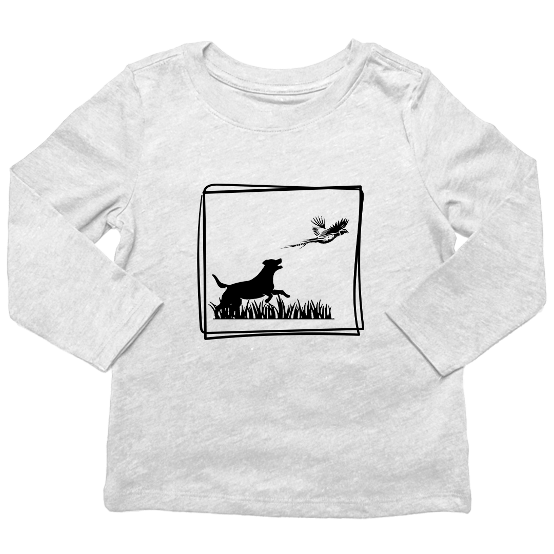 Pheasant Flush Toddler Long Sleeve Tee - Muddy Boots Clothing - Long Sleeve Tee