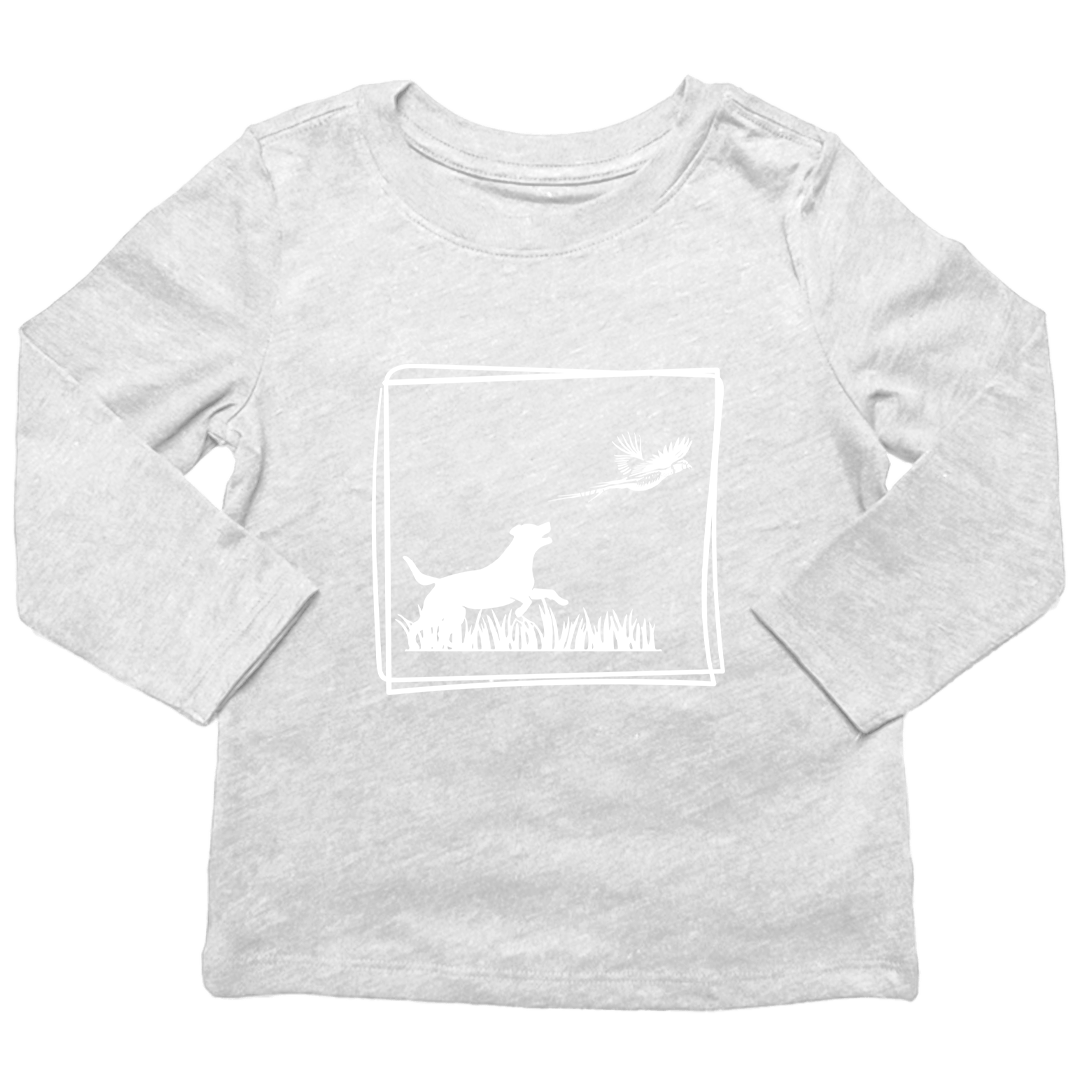 Pheasant Flush Toddler Long Sleeve Tee - Muddy Boots Clothing - Long Sleeve Tee
