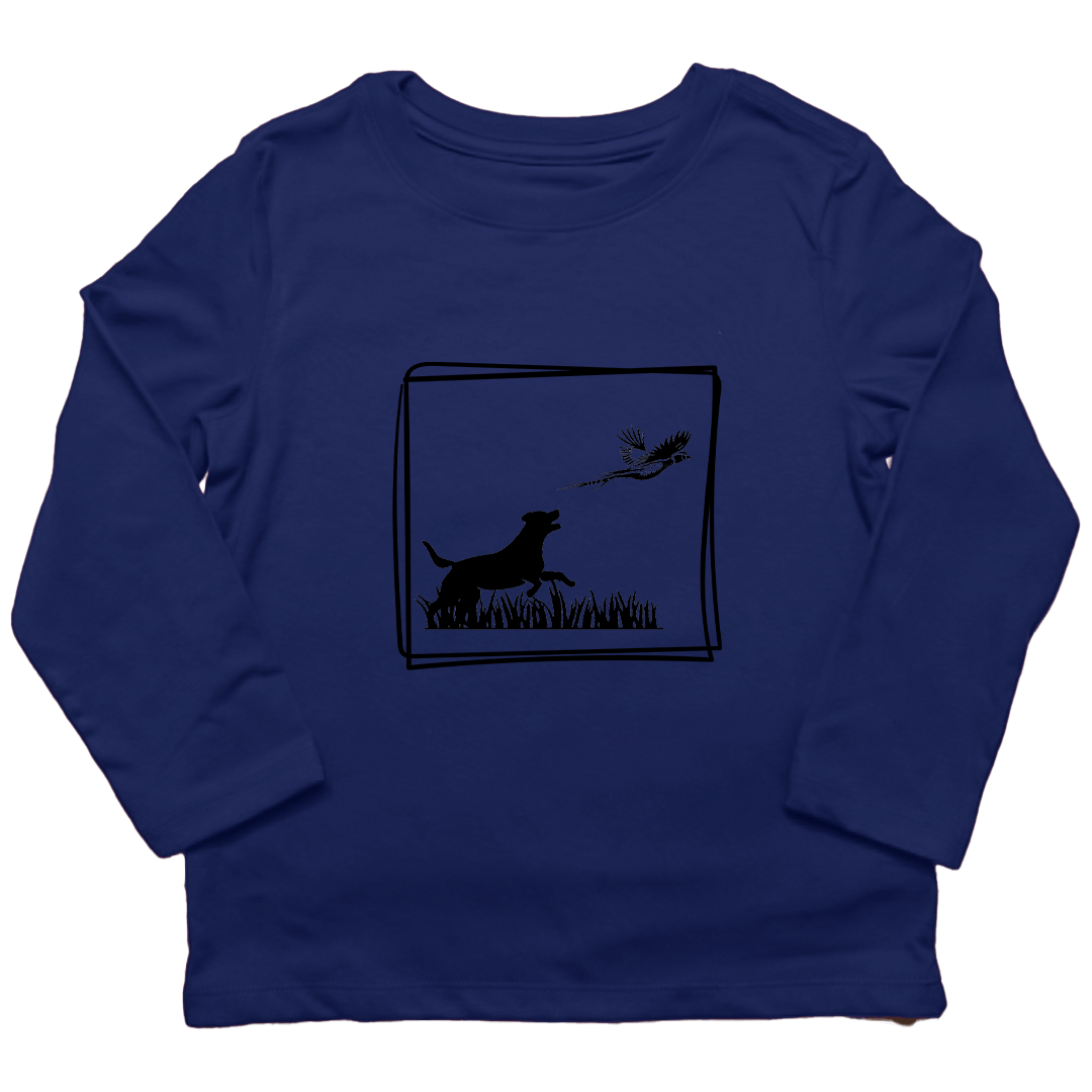 Pheasant Flush Toddler Long Sleeve Tee - Muddy Boots Clothing - Long Sleeve Tee