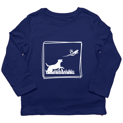 Pheasant Flush Toddler Long Sleeve Tee - Muddy Boots Clothing - Long Sleeve Tee