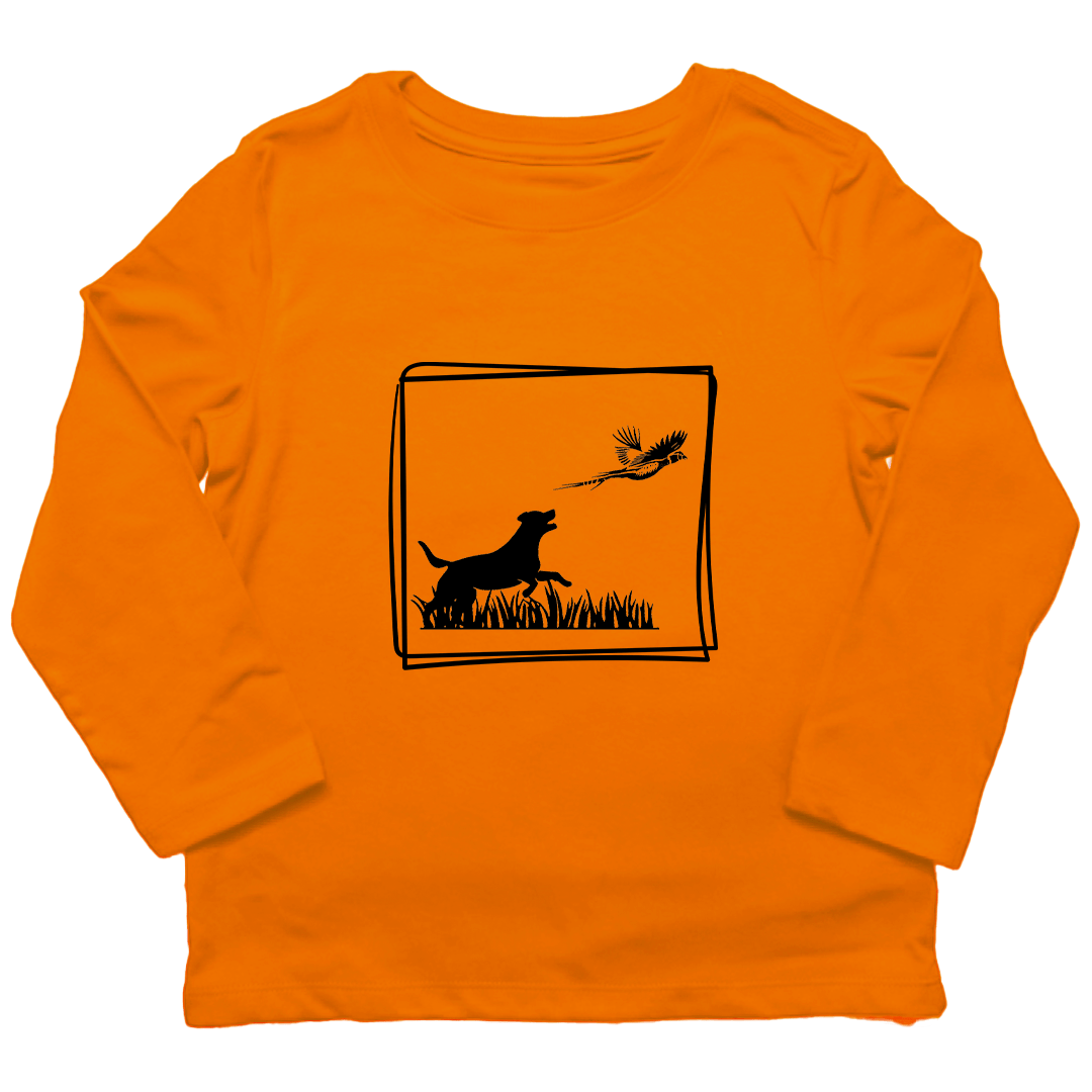 Pheasant Flush Toddler Long Sleeve Tee - Muddy Boots Clothing - Long Sleeve Tee