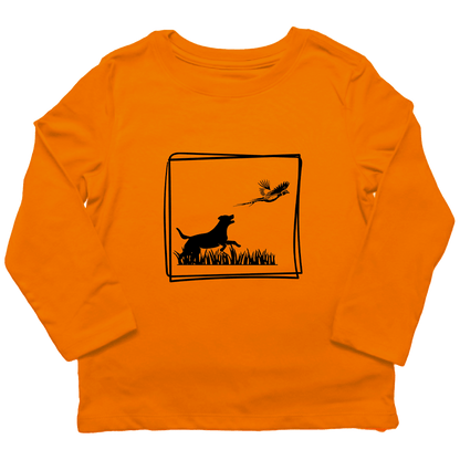 Pheasant Flush Toddler Long Sleeve Tee - Muddy Boots Clothing - Long Sleeve Tee