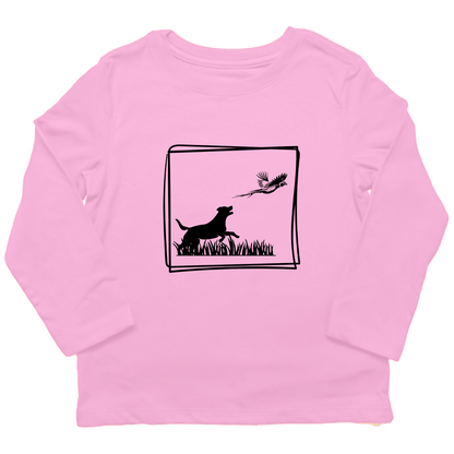 Pheasant Flush Toddler Long Sleeve Tee - Muddy Boots Clothing - Long Sleeve Tee