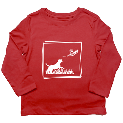 Pheasant Flush Toddler Long Sleeve Tee - Muddy Boots Clothing - Long Sleeve Tee