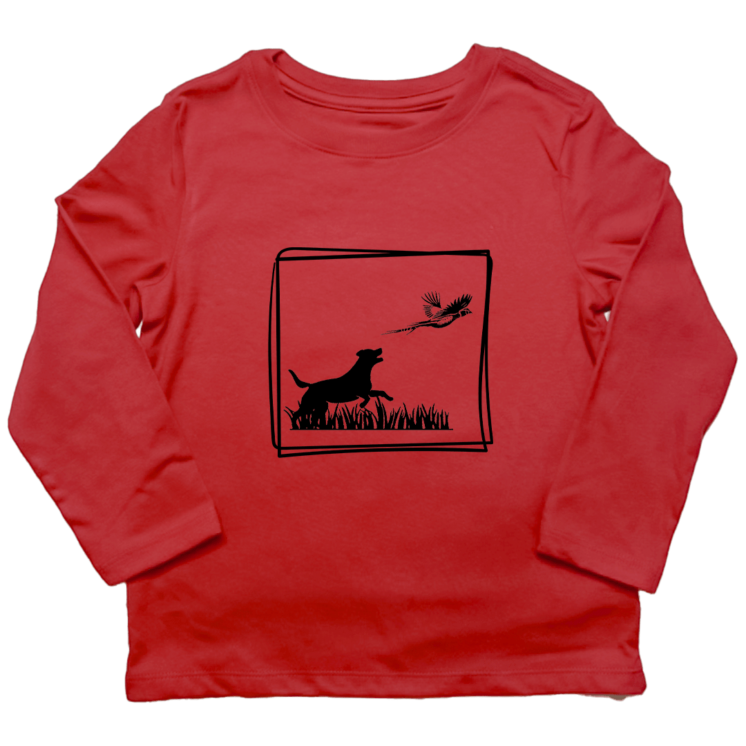Pheasant Flush Toddler Long Sleeve Tee - Muddy Boots Clothing - Long Sleeve Tee