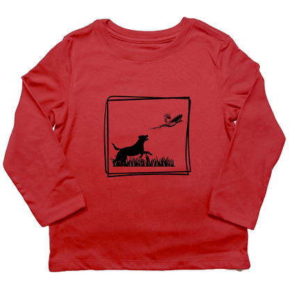 Pheasant Flush Toddler Long Sleeve Tee - Muddy Boots Clothing - Long Sleeve Tee