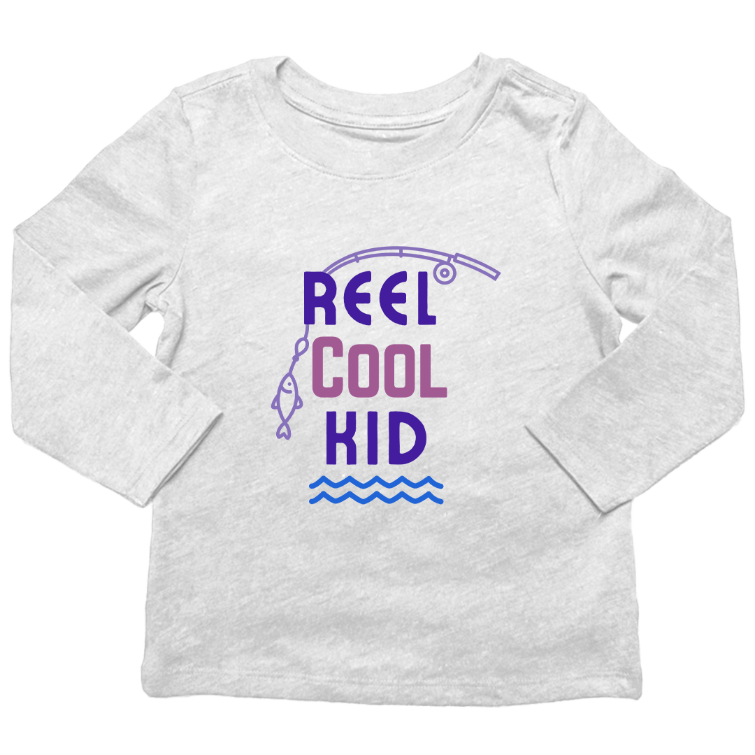 Reel Cool Kid Toddler Long Sleeve Tee - Muddy Boots Clothing - Long Sleeve Tee