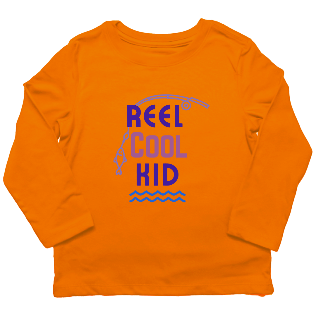 Reel Cool Kid Toddler Long Sleeve Tee - Muddy Boots Clothing - Long Sleeve Tee