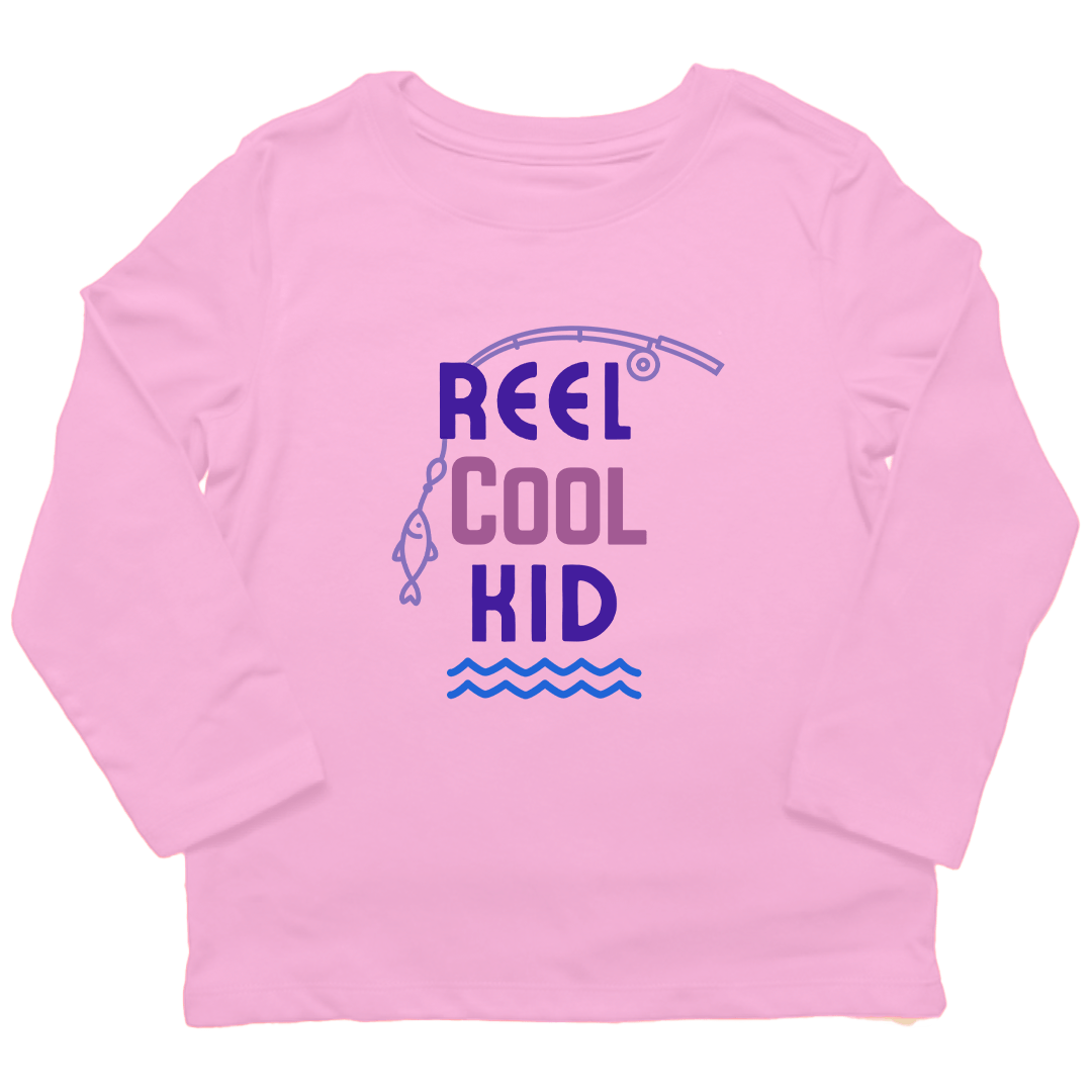 Reel Cool Kid Toddler Long Sleeve Tee - Muddy Boots Clothing - Long Sleeve Tee