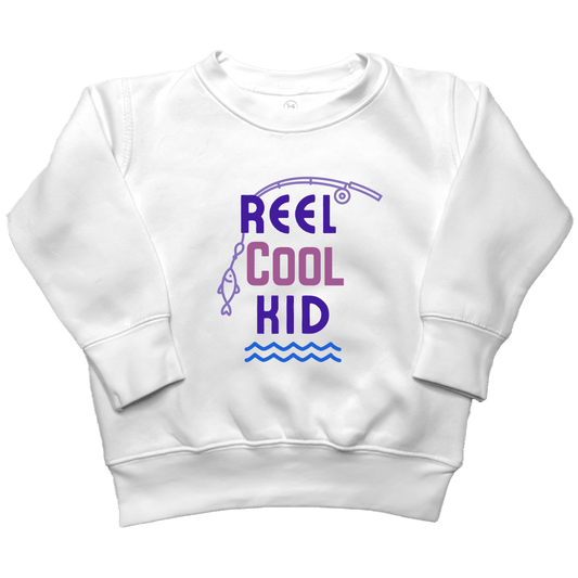 Reel Cool Kids Crew Neck Sweatshirt - Muddy Boots Clothing - Crew Neck Sweatshirt