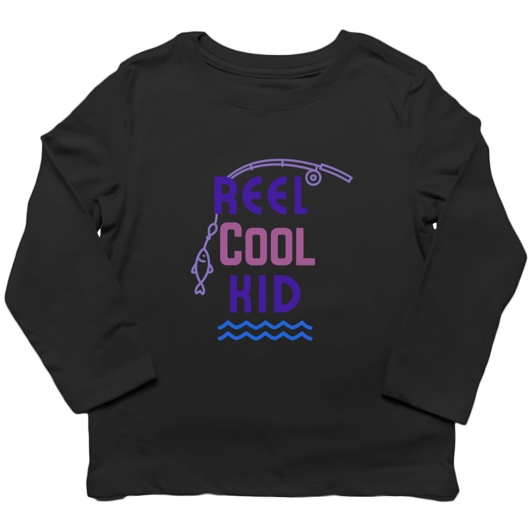 Reel Cool Kids Long Sleeve Tee - Muddy Boots Clothing - Long Sleeve Tee