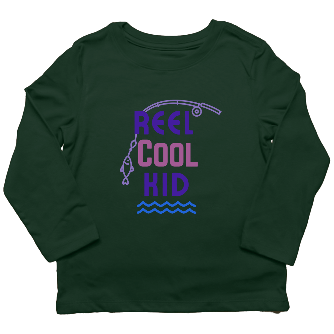 Reel Cool Kids Long Sleeve Tee - Muddy Boots Clothing - Long Sleeve Tee