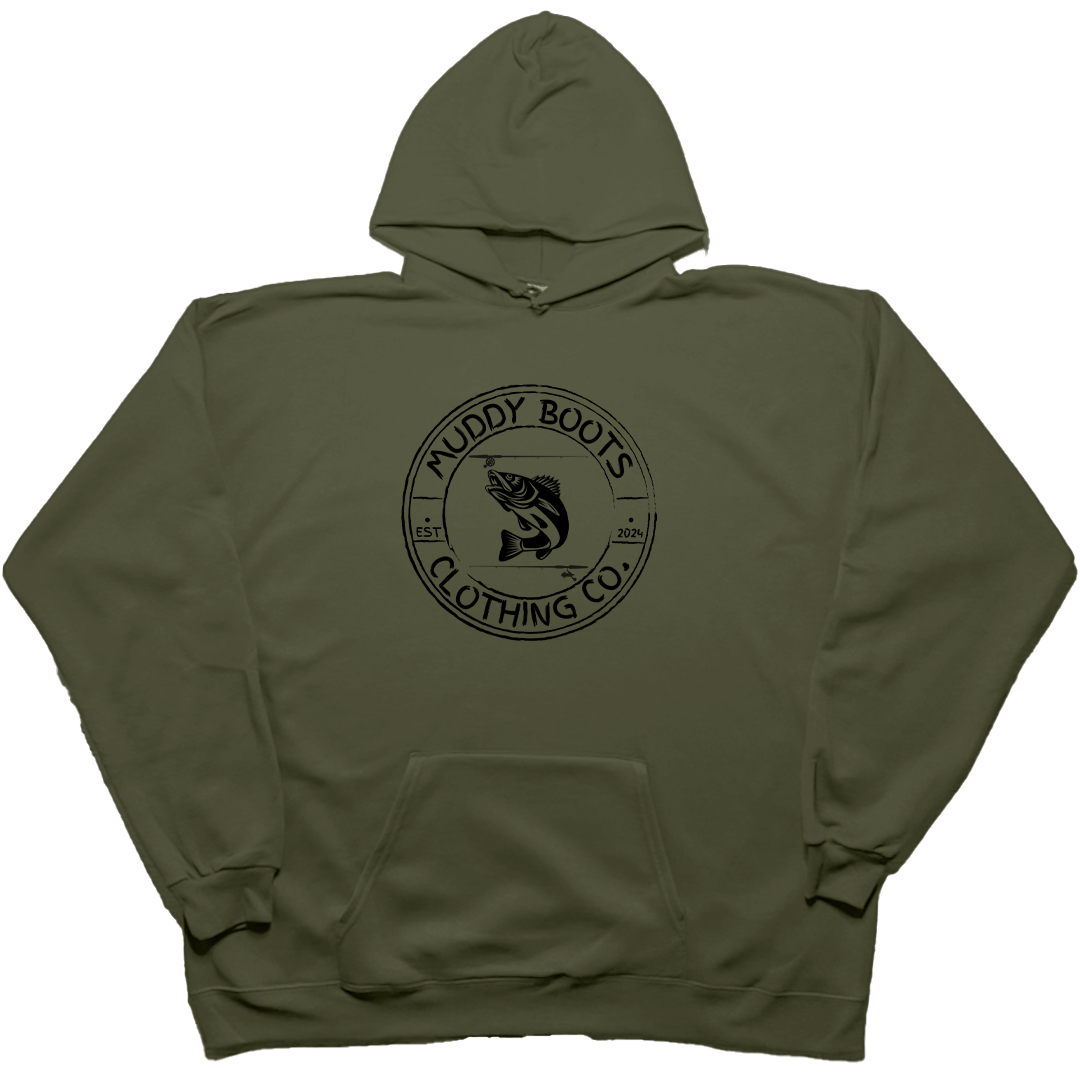 Rod Bending Adult Hoodie - Muddy Boots Clothing - Hoodie