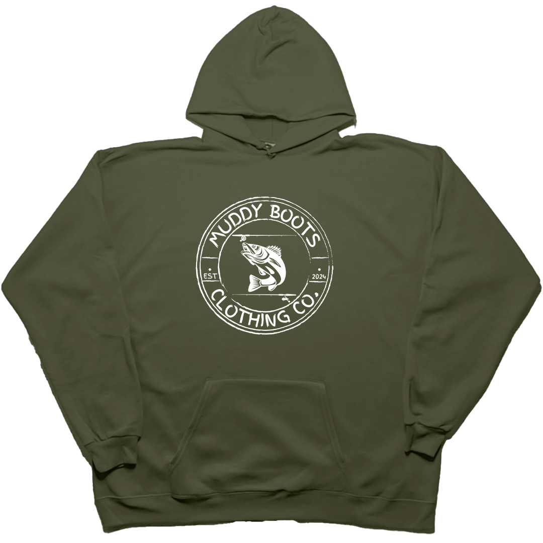 Rod Bending Adult Hoodie - Muddy Boots Clothing - Hoodie