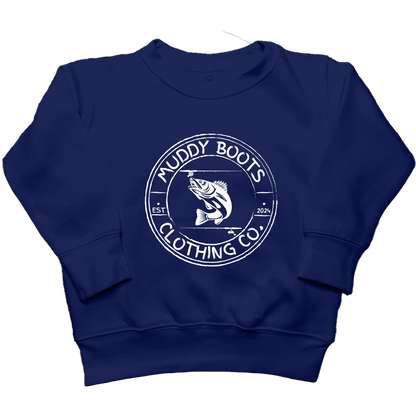 Rod Bending Kids Crew Neck Sweatshirt - Muddy Boots Clothing - Crew Neck Sweatshirt