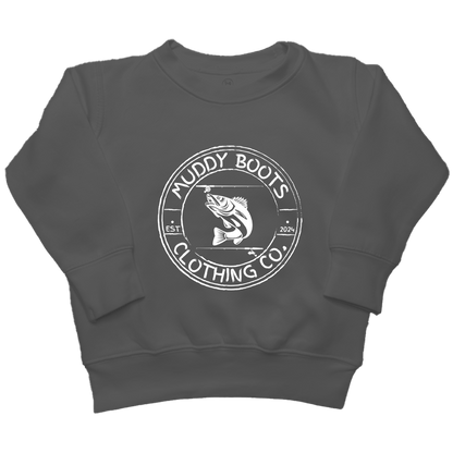 Rod Bending Kids Crew Neck Sweatshirt - Muddy Boots Clothing - Crew Neck Sweatshirt