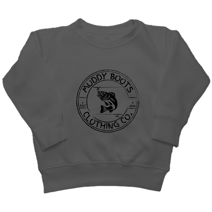 Rod Bending Kids Crew Neck Sweatshirt - Muddy Boots Clothing - Crew Neck Sweatshirt