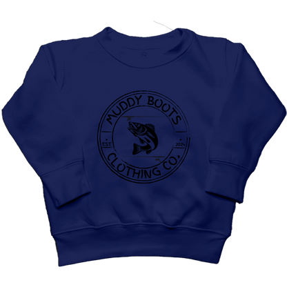 Rod Bending Kids Crew Neck Sweatshirt - Muddy Boots Clothing - Crew Neck Sweatshirt