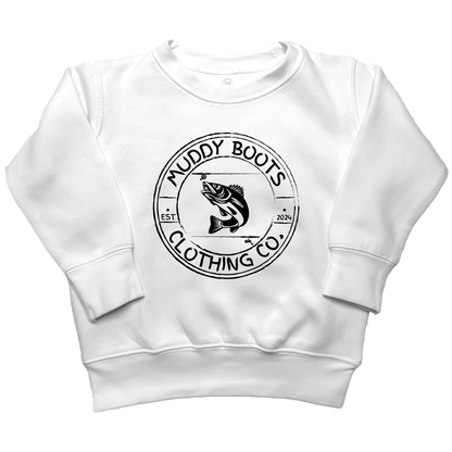 Rod Bending Kids Crew Neck Sweatshirt - Muddy Boots Clothing - Crew Neck Sweatshirt