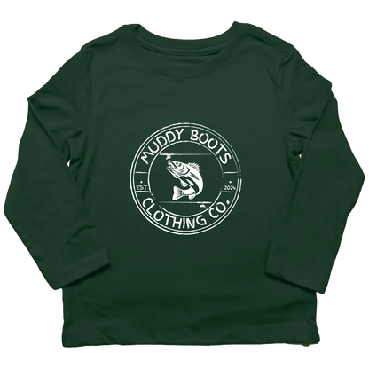 Rod Bending Kids Long Sleeve Tee - Muddy Boots Clothing - Long Sleeve Tee