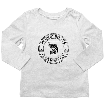 Rod Bending Kids Long Sleeve Tee - Muddy Boots Clothing - Long Sleeve Tee