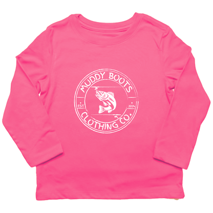 Rod Bending Kids Long Sleeve Tee - Muddy Boots Clothing - Long Sleeve Tee